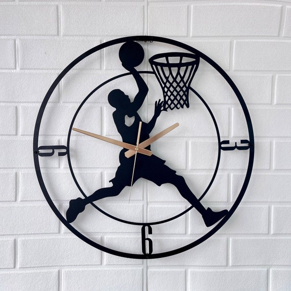 Michael Jordan Metal Wall Clock: Modern Basketball Decor Canada