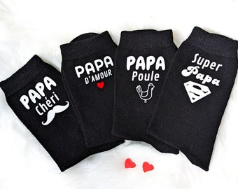 Paar personalisierte Socken für Papa oder Opa/ Personalisiertes Papa-Opa-Geschenk/ Vatertag-Großvatertag