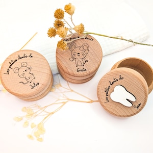 Personalized Tooth Box – Wooden Baby Tooth Box – Keepsake for Milk Teeth, Baby Gift