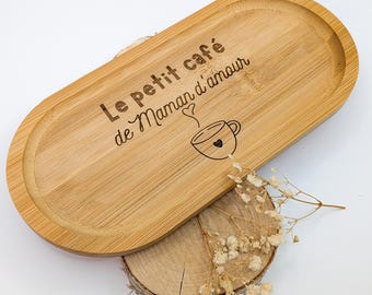 Plateau de thé/café/gâteaux/goûter personnalisé / Fête des grands mères / cadeau gravé pour toute la famille