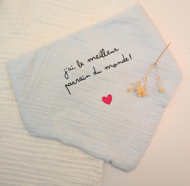 Personalisiertes Baby-Lätzchen/Geschenk für Mama, Papa, Patenonkel und Taufpatin. Bild 10