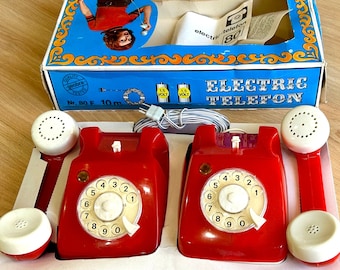 Geobra toy telephone set Germany 1970