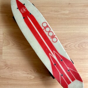 fiber glass 70s skateboard
Rocket. vintage skateboard