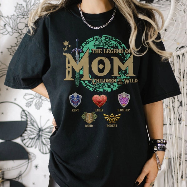 Personalized The Legend Of Mom Shirt, Zelda Mom Shirt, Custom Zelda Shirt, Breath Of The Wild Shirt, Tears Of The Kingdom, Gamer Shirt