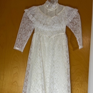 Vintage Jessica McClintock Ivory Flower girl dress