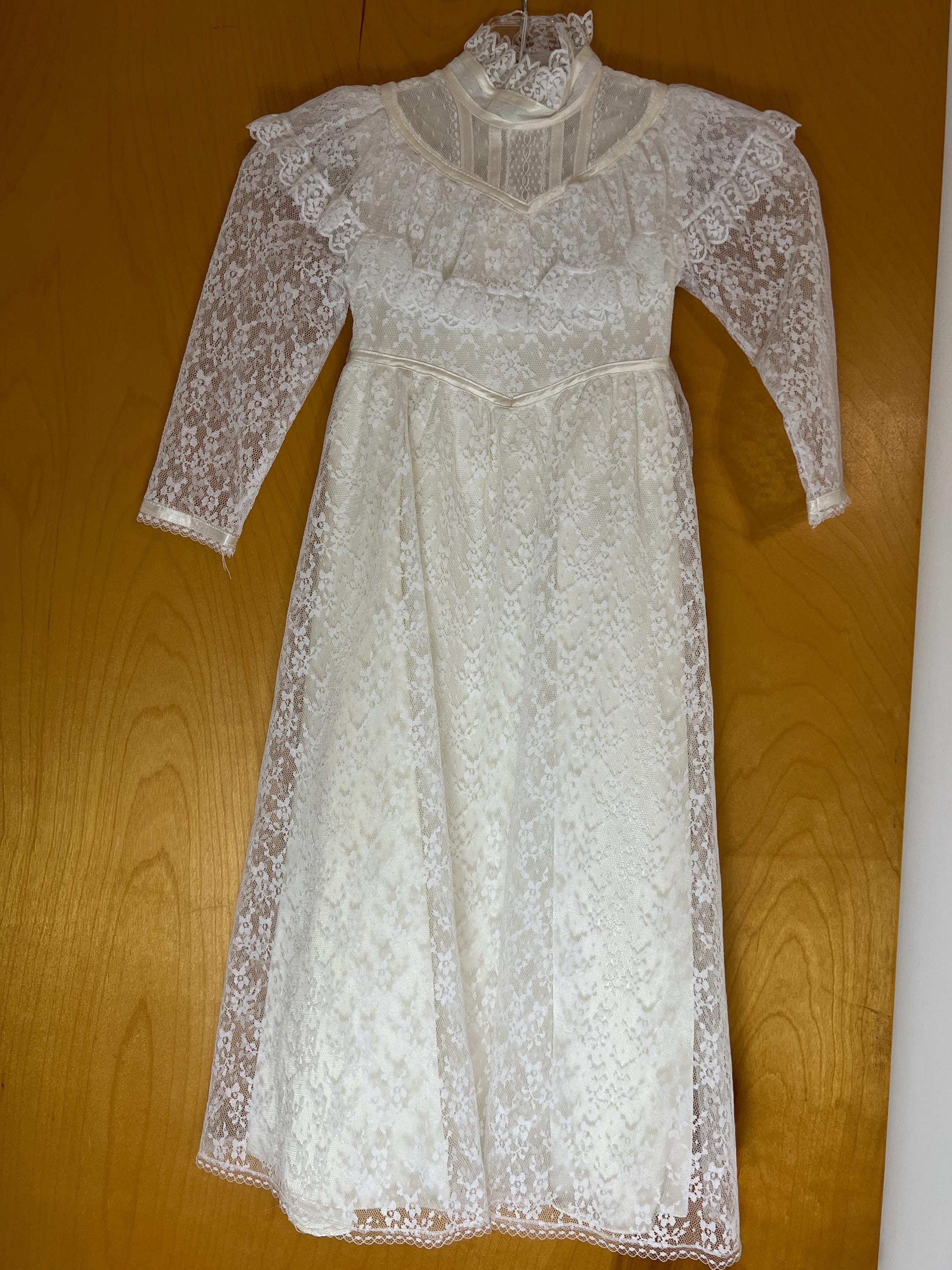 Vintage Jessica McClintock Ivory Flower girl dress