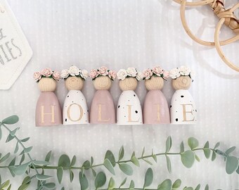 Flower Peg Dolls | Newborn Gifts | Bridemaid Gifts | Bedroom Decor