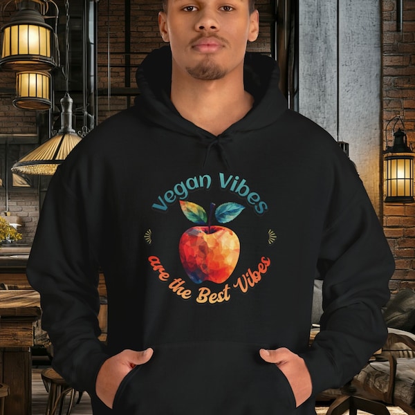 Vegan Vibes, Unisex Heavy Blend™ Hooded Sweatshirt, Hoodie