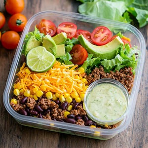 Taco Salad Meal Prep Recipe: Easy High Protein Lunch (Download)