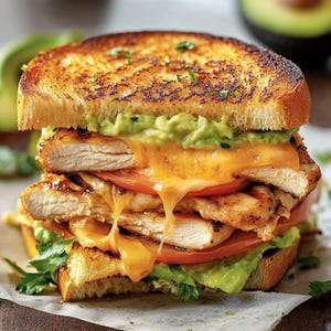 Chicken Avocado Melt Sandwich Recipe: Easy Lunch (PDF Download)