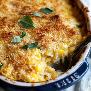 BEST RECIPE for Scalloped Corn | Creamy Cheesy Side | Printable Recipe | Download Pdf