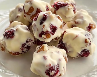 BEST RECIPE for Ever White Chocolate Cranberry Pecan Clusters | No-Bake Treats | Printable Dessert Recipe | Download Pdf