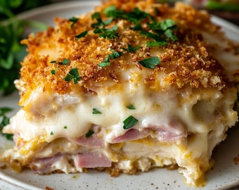 Chicken Cordon Bleu Casserole Recipe: Gourmet Comfort Food (Download PDF)