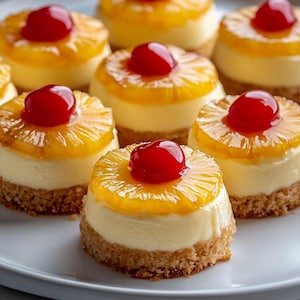 BEST RECIPE for Mini Pineapple Cheesecake | Upside Down Treat | Printable Dessert Recipe | Download Pdf