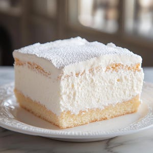 BEST RECIPE for Heavenly White Snack Cake | Moist, Elegant Dessert | Printable Recipe | Download Pdf