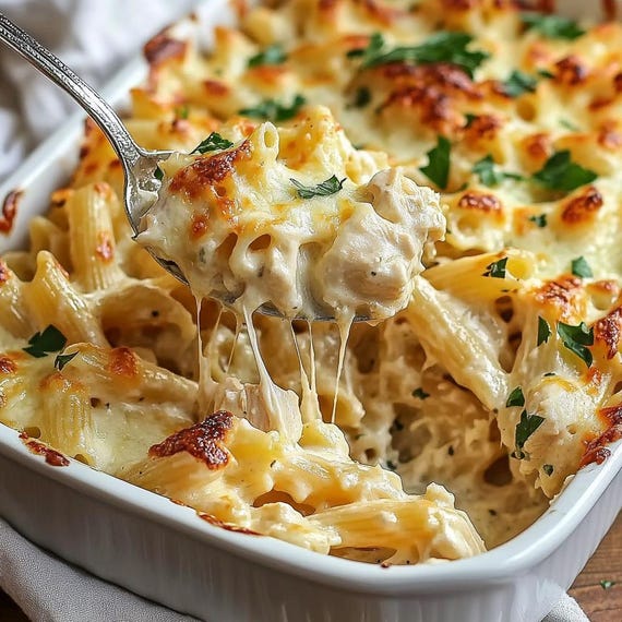 Creamy Simple Chicken Pasta Bake Creamy Chicken Baked Pasta BEST