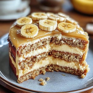 Banana Walnut Cake Recipe: Cream Cheese Frosting (Instant Download PDF)