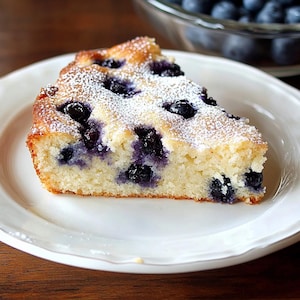 MIGLIORE RICETTA per la torta per la colazione con mirtilli e latticello / Torta umida ai mirtilli con scorza di limone / Scarica PDF