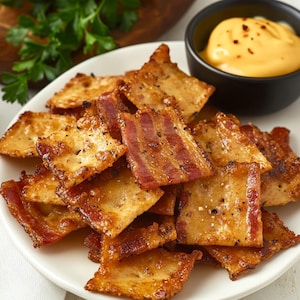 BEST RECIPE Homemade Bacon Crackers | Crispy Savory Snack Recipe | Printable Recipe | Download Pdf