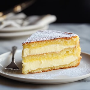 BEST RECIPE for Lemon Custard Cake | Moist, Gourmet Dessert | Printable Recipe | Download Pdf