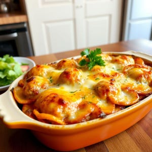 MELHOR RECEITA Para Batatas Assadas e Almôndegas ao Estilo Francês | Gratinado de Batata com Queijo e Almôndegas | Download Digital para Imprimir