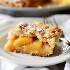 BESTE RECEPT voor Peach Cobbler | Klassiek zuidelijk dessert | Vochtige, pittige perzikkleurige schoenmaker | Afdrukbaar recept | Download pdf