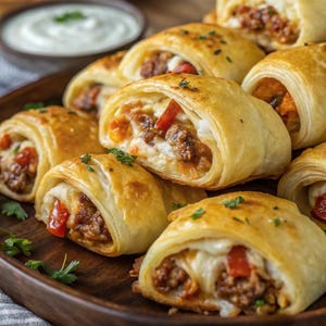 Rotel Sausage Cream Cheese Crescents Recipe: Spicy Appetizer (Digital Download)