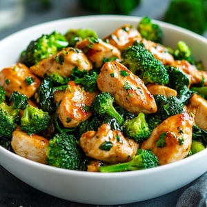 BEST RECIPE Garlic Chicken with Broccoli & Spinach | Healthy, Savory Dinner | Printable Recipe | Download Pdf