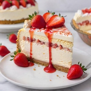 Strawberry Crunch Cheesecake Recipe: Creamy Homemade Dessert (Digital Download)