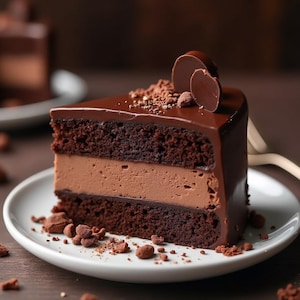 BEST RECIPE for Dark Chocolate Mousse Cake Recipe | Elegant Layered Chocolate Dessert | Easy Mousse Cake Recipe | Instant Download PDF