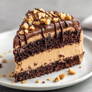 Chocolate Peanut Butter Cake Recipe: Decadent Dessert (Printable Download)