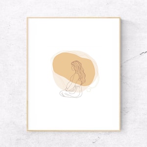 Pregnancy poster to download, pregnant woman, minimalist, future mother gift