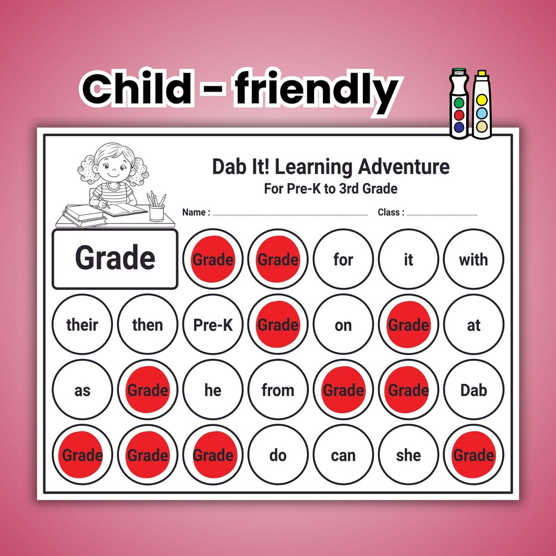 Nouns Dolch Sight Word Dab It Worksheets: 97 Printable Activities for ...