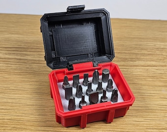Bolt Themed Drill Bit Storage Case: Milwaukee Packout Compatible