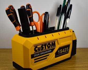 DeWalt Inspired Toolbox Pen Pot & Desk Organiser