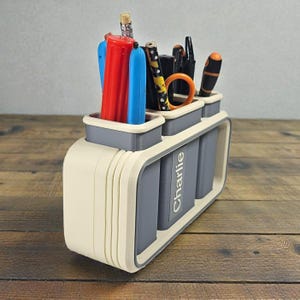 Minimalist Desk Organizer - Pen Holder - Desk Tidy Modern Office Storage - personalised. image 2