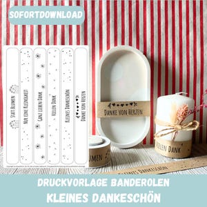Small thank you labels, print template, craft template, gift wrapping, souvenirs, gifts, saying thank you, labels. PDF