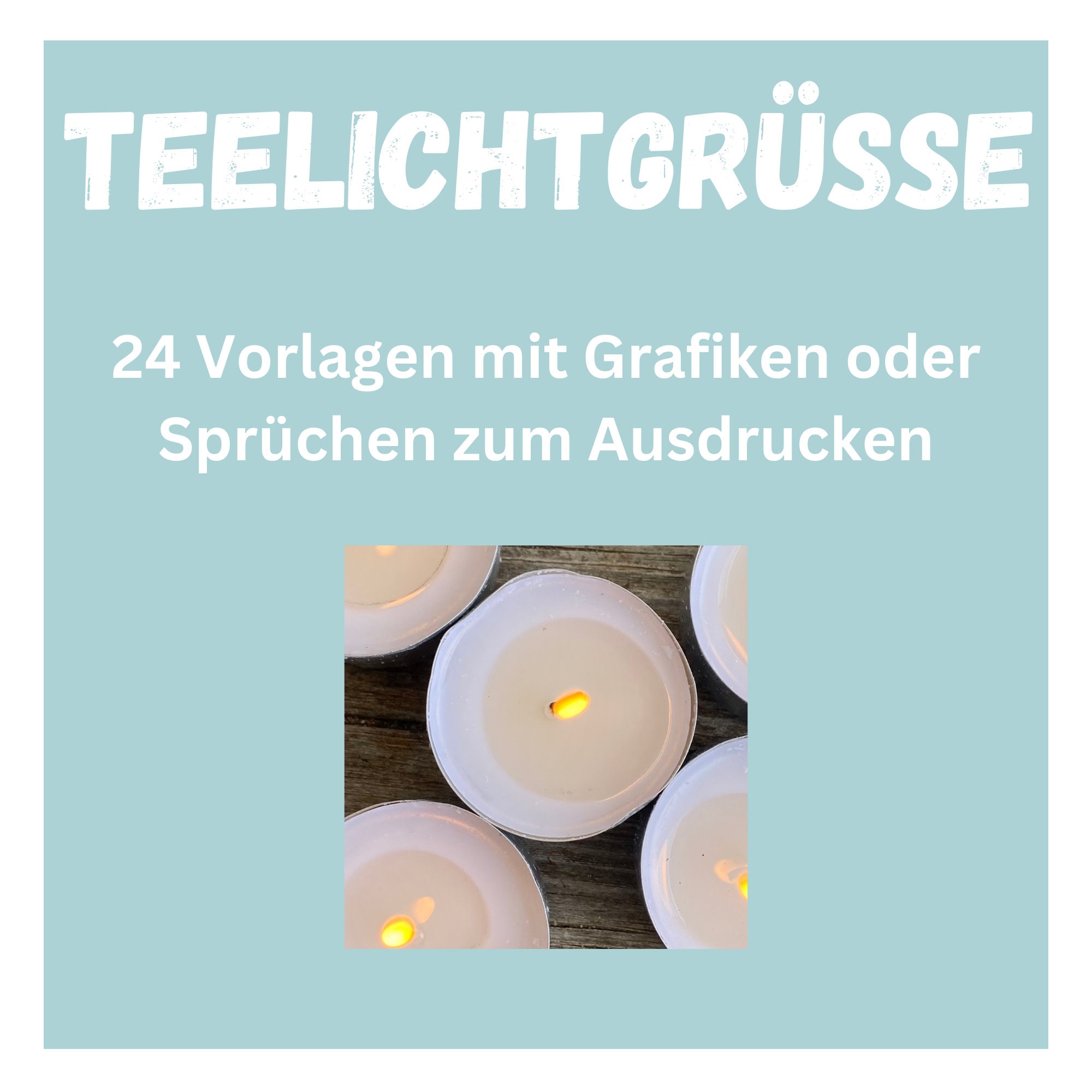 24 Teelichtgrüße aus HAMBURG, Teelicht Botschaft, Sprüche und Motive