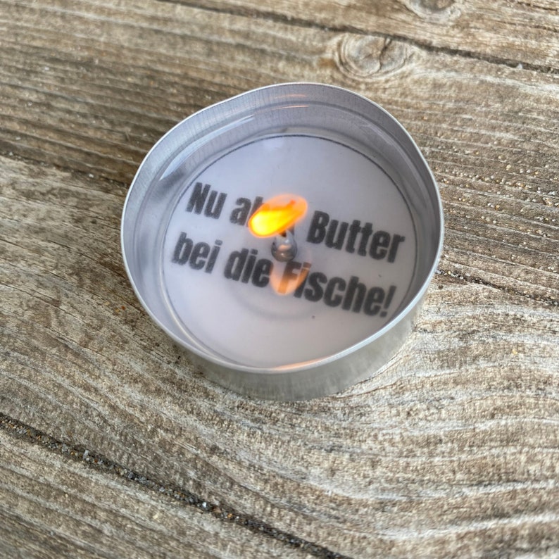 24 Teelichtbotschaften aus HAMBURG, Teelicht Botschaft, Sprüche und