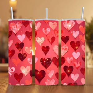 Valentine Tumbler Wrap png 20 oz Skinny Tumbler Sublimation Design Seamless Digital Download PNG Instant DIGITAL ONLY Valentines Day Hearts