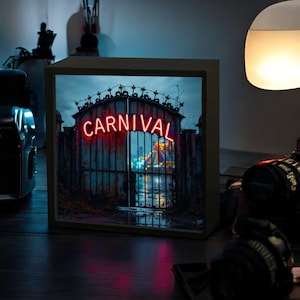 Cyberpunk Carnival Night Lamp – Futuristic Neon LED Decor for Gaming and Sci-Fi Fans, Vibrant Glow Light, Perfect Gift for Futuristic
