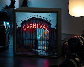 Cyberpunk Carnival Night Lamp: Neon LED Sci-Fi Decor