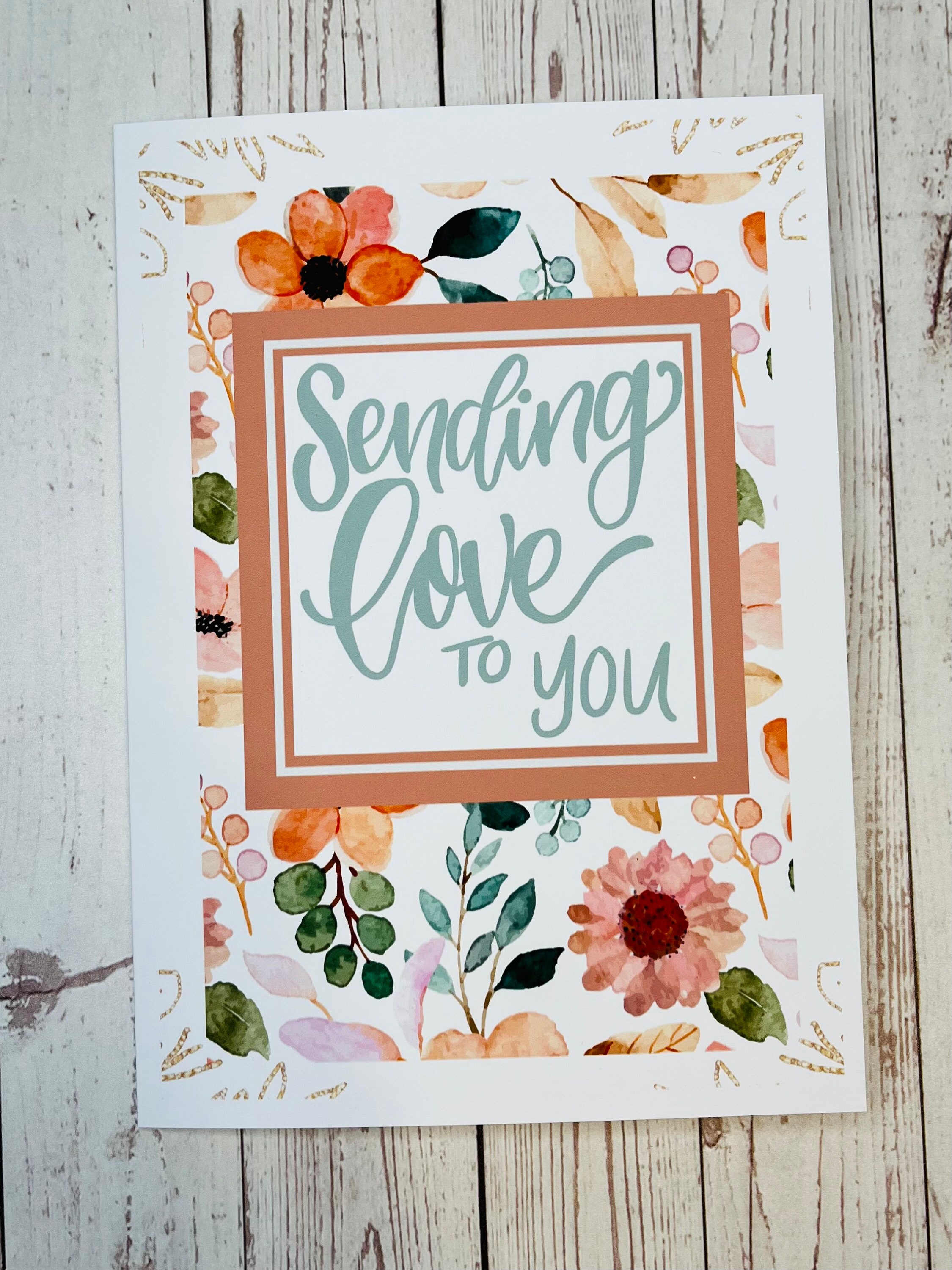 Sending Love to You Card, Thinking of You, Get Well Soon Card, Card for ...