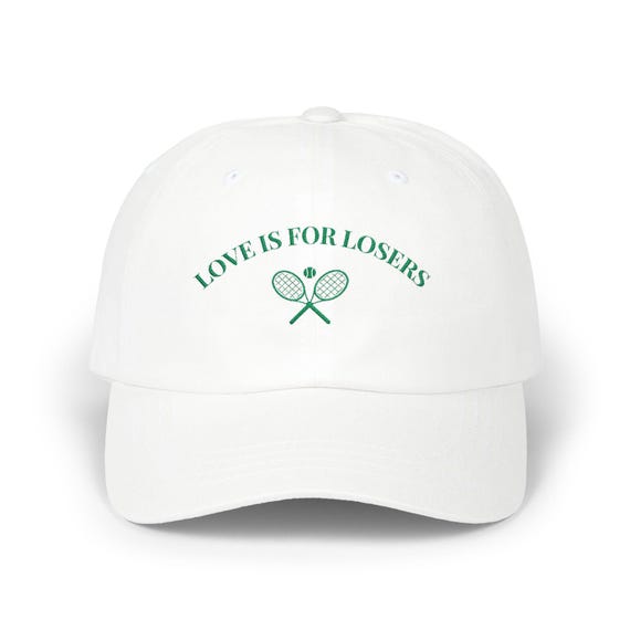 Embroidered Tennis Hat, Love Is for Losers Cap, Preppy Tennis Hat, Tennis Dad Hat, Country Club Hat, Cute Tennis Gift, Womens Tennis Cap