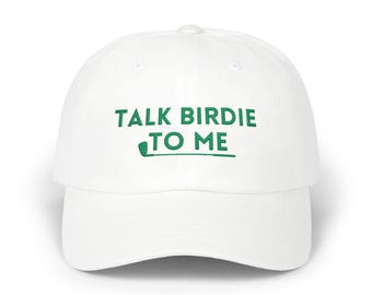 Talk Birdie To Me Golf Hat, Embroidered Golf Cap, Funny Golf Hat for Women, Cute Golf Dad Hat, Golf Lover Gift, Preppy Adjustable Hat