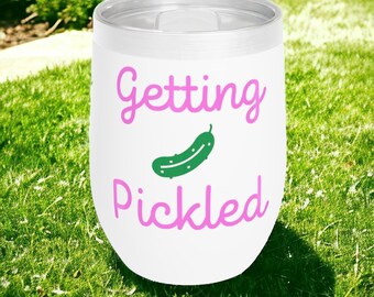 Pickleball Wine Tumbler gift for Pickleball Lover Retirement gift for Mother's Day mug for PIckleball funny Wine glass for pickleball cup