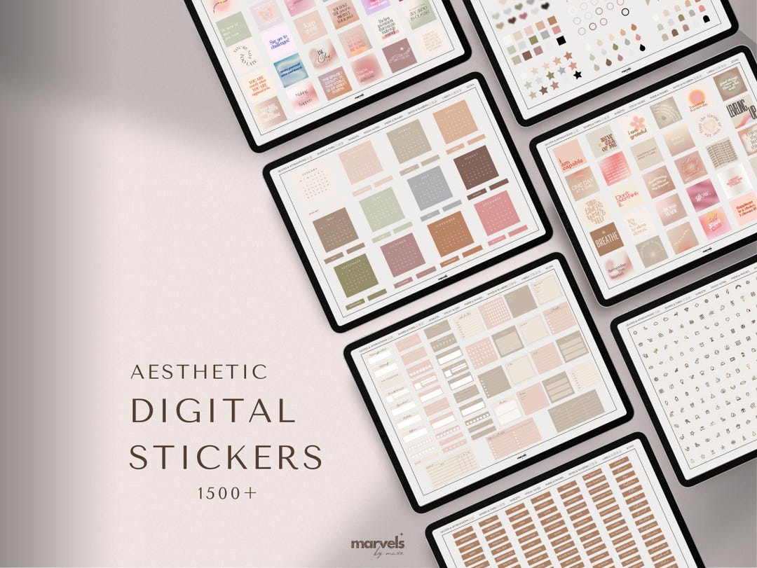 Digital Stickers | Aesthetic Stickers, GoodNotes Stickers, Minimalist Stickers, Planner St