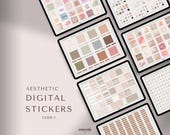 Digital Stickers | Aesthetic Stickers, GoodNotes Stickers, Minimalist Stickers, Planner Stickers, Journal Stickers, Precropped iPad Stickers