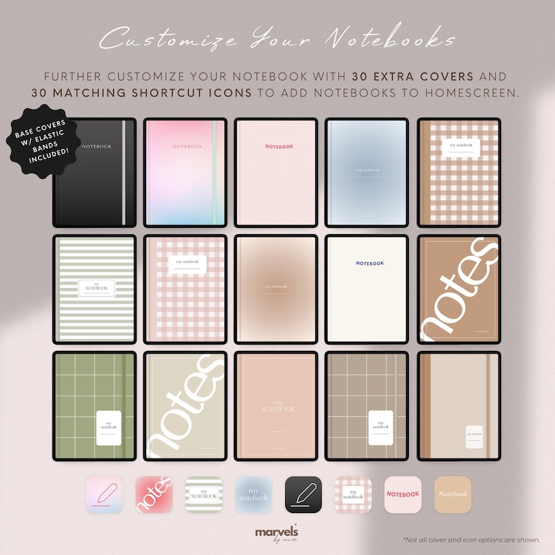 Digital Notebook | GoodNotes Notebook, Student Notebook, iPad Notebook, GoodNotes Template, Notebook Journal | Lined, Grid, Dotted, Cornell image 9