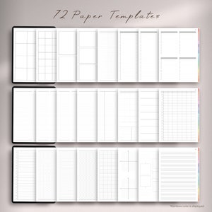 Cuaderno Digital / Cuaderno GoodNotes, Cuaderno de Estudiante, Cuaderno Ipad, Plantilla GoodNotes, Diario de Cuaderno / Forrado, Cuadrícula, Punteado, Cornell imagen 10